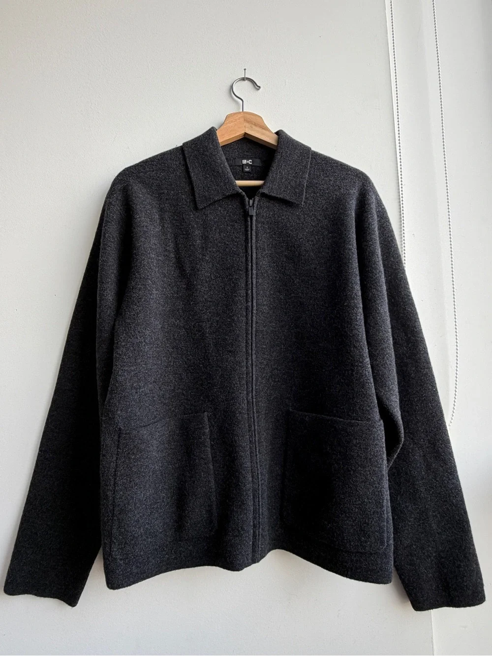 UNIQLO : C Knitted Full-Zip Jacket - 08 Dark Gray - Unisex S